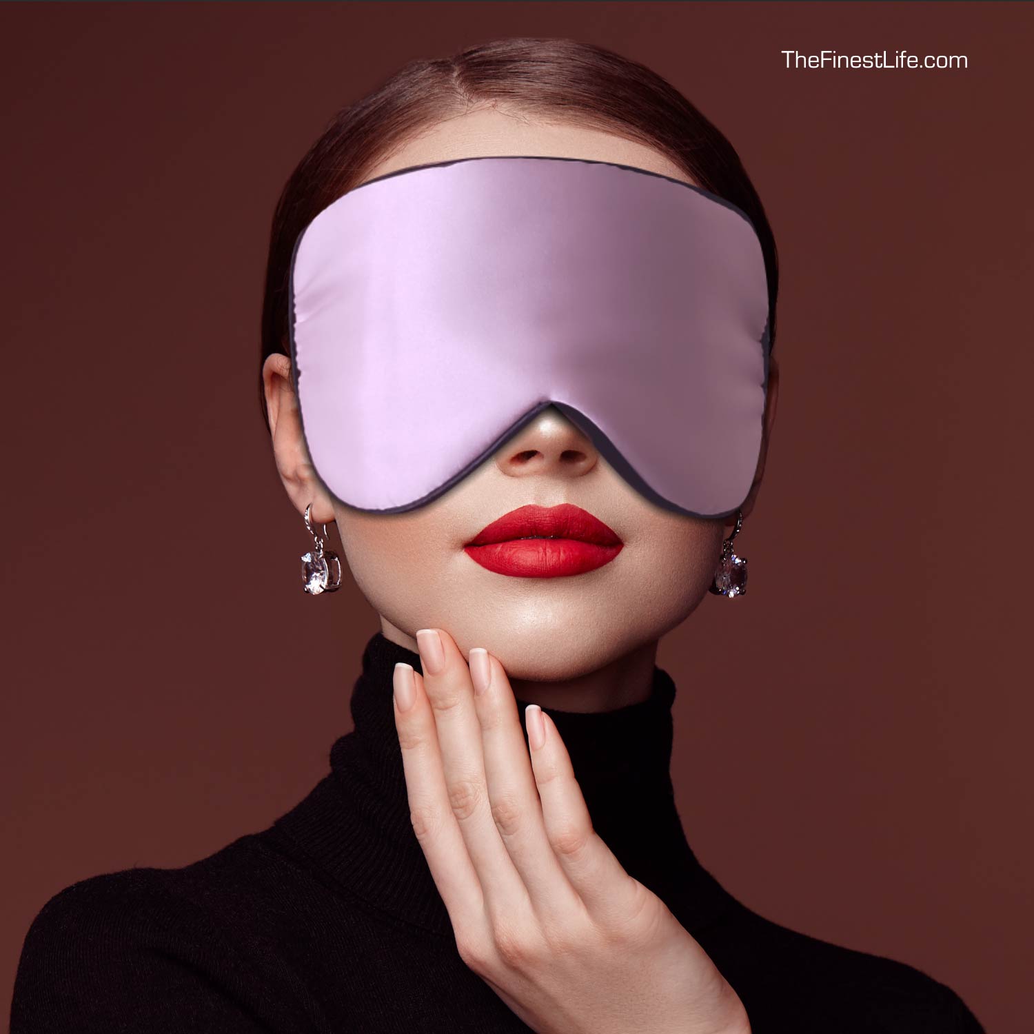 Pink Pure Silk Sleep Mask by The Finest Life