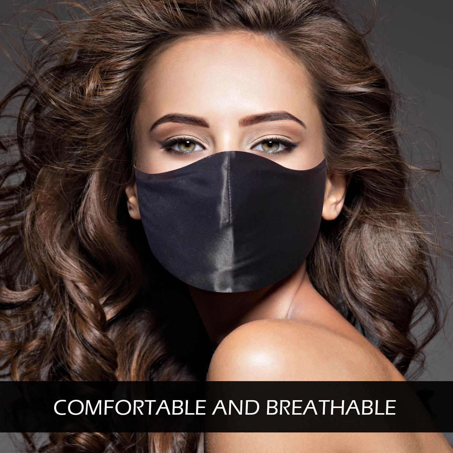 Mulberry Silk Face Mask with Filter Pocket (Black) | The Finest Life