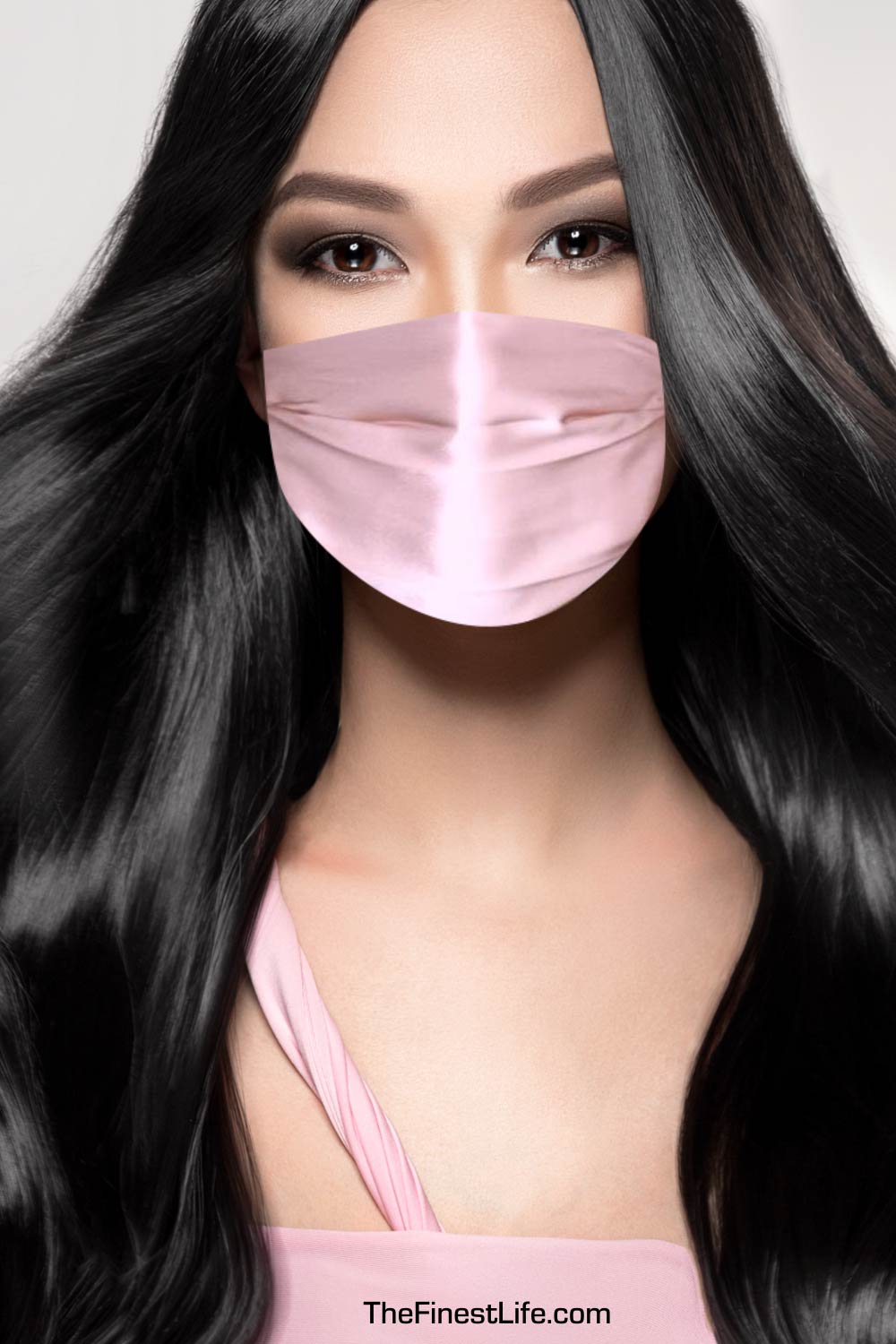 Pink Silk Face Mask